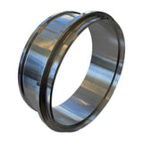 Deeds Engineering weld-on intake stub, 6061 aluminum, with precision-machined retaining bead and clamp step